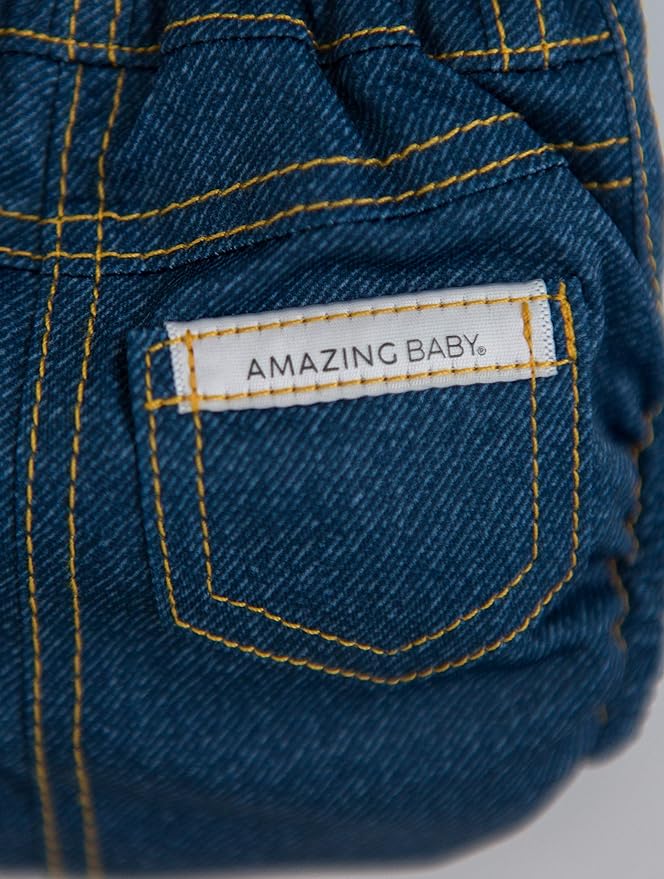 Amazing Baby Hybrid Cloth Diaper Cover/Swim Diaper, Newborn, Sz 1 (8-15 lbs), Use Boosties Disposable or Reusable Inserts, Blue Jean, SmartNappy Set: Cover + Tri-Fold + Booster Pad (Pack of 2)