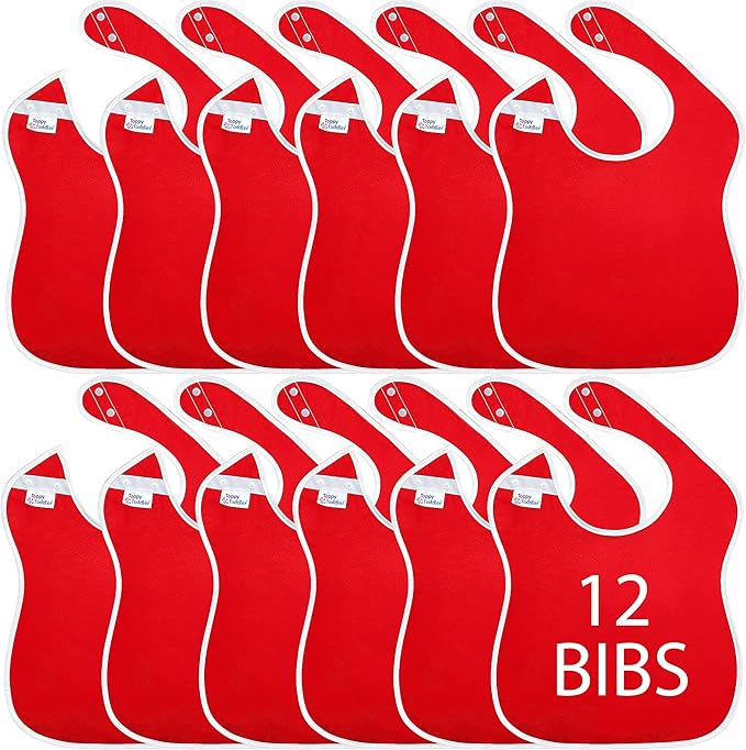 Large Waterproof Baby Bibs for 1-4 years old – Lightweight, Soft & Durable Bibs for Girls and Boys