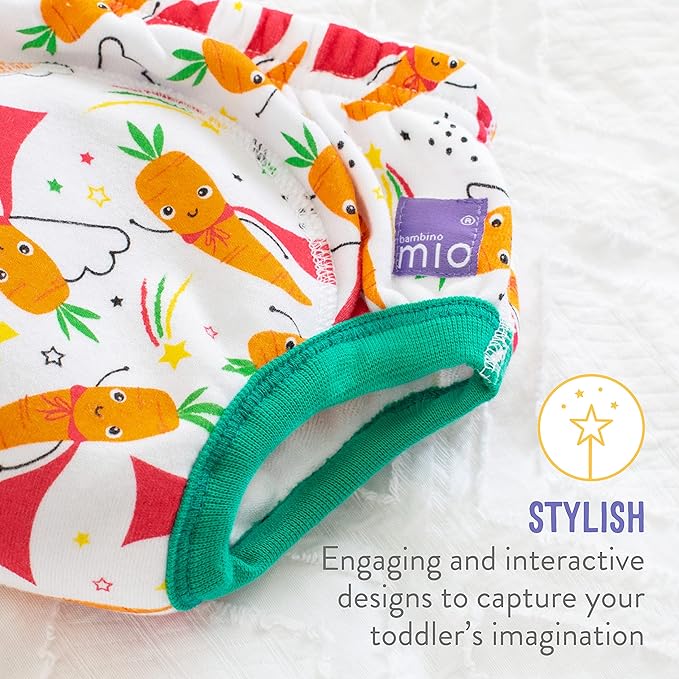 Bambino mio, Potty Training Underwear for Girls and Boys, 3+ Years, 5 Pack