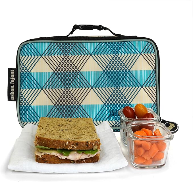 Urban Infant Yummie Kids Lunch Box Insulated Bag - Toddler Boys and Girls – Perfect for Daycare Preschool Travel Snacks – Allergy Alert Cards - Fits Bento Boxes - Seattle