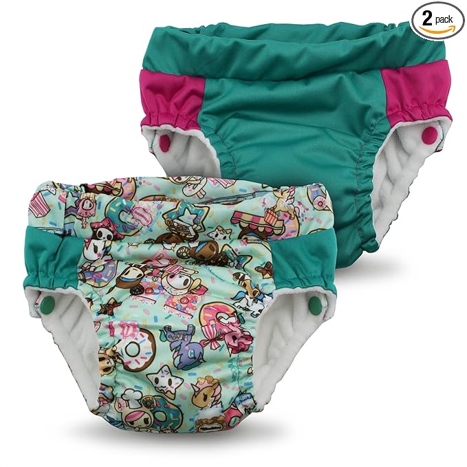 Kanga Care Lil Learnerz Reusable Toilet Training Pants (XSmall - tokiTreats & Peacock)