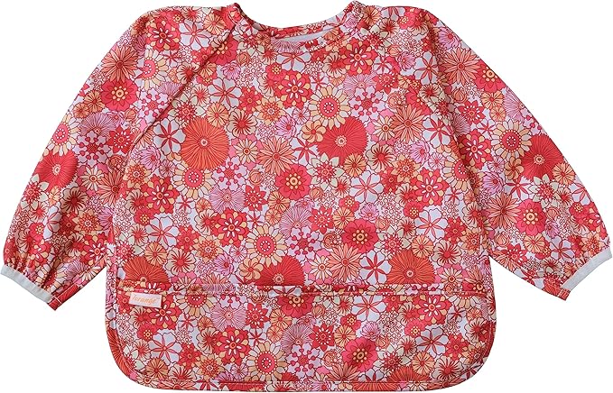 Waterproof Long Sleeve Bib – Machine Washable Baby Bibs for Eating – Baby Smock Bib for Toddler – BLW Supplies for Baby