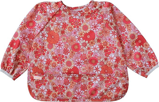 Waterproof Long Sleeve Bib – Machine Washable Baby Bibs for Eating – Baby Smock Bib for Toddler – BLW Supplies for Baby