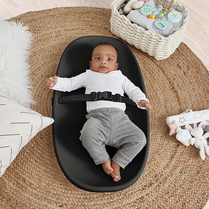 Evolur Eva Baby Changing Pad, Soft, Lightweight and Portable Changing Pad, Fits All Changing Table, Waterproof Firm Padding - Black
