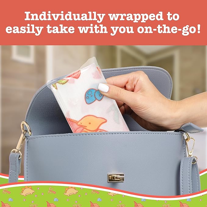 Potty Shields Toilet Seat Covers Disposable (12 pk, Dinosaurs) - XL Waterproof Toilet Cover for Toddlers, Kids & Adults - Portable & Individually Wrapped for Travel, Potty Training, Public Restrooms