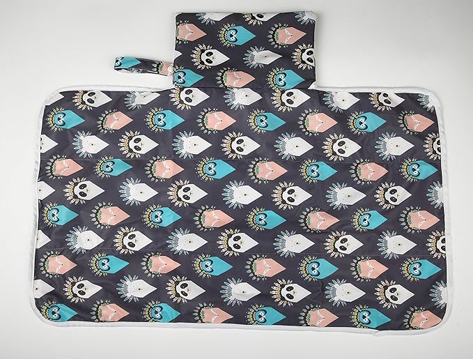 Baby Diaper Changing Mat Pad Portable Foldable Washable Compact Travel Nappy Waterproof Play Mat 30inx18.5in (Native American Animal)