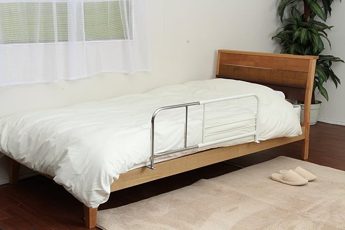 Fuji Boeki BG-831 15571 Slide Bed Guard (Expandable Sides), Width 37.4 x Depth 15.7 x Height 14.0 inches (95 x 40 x 35.5 cm), White