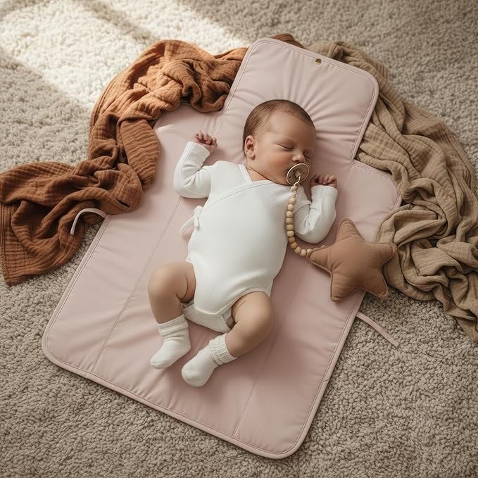 Portable Diaper Changing Pad - Soft and Easy to Clean Diaper Changing Mat for Babies - The Perfect Lightweight and Foldable Pad for Traveling
