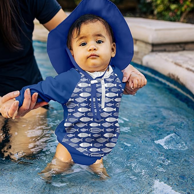 green sprouts Baby Toddler Eco Snap Swim Diaper - Royal - 12mo