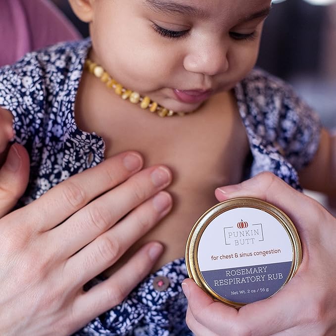 Punkin Butt Baby Chest Rub with Rosemary | All Natural with Organic Chamomile and Mullein Safe for Infants | 2 oz