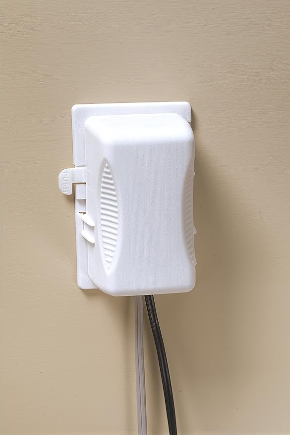 KidCo Outlet Plug Cover S211, White, Baby Safety Electrical Outlet Cover Box Childproof Large Plug Cover for Babyproofing Outlets Easy to Install & Use