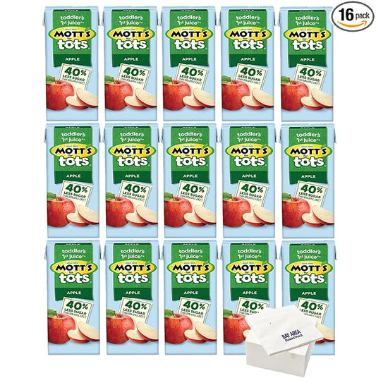 Mott's for Tot's Apple Juice Boxes, 16 Count with Bay Area Marketplace Napkins