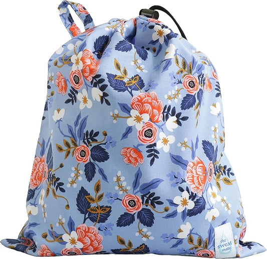 The Sweat Mate: Wet Bag for Anything Stinky, Sweaty, Soggy, Soiled, or Soaked. Washable and Reusable! (Floral, Small 11"x13")