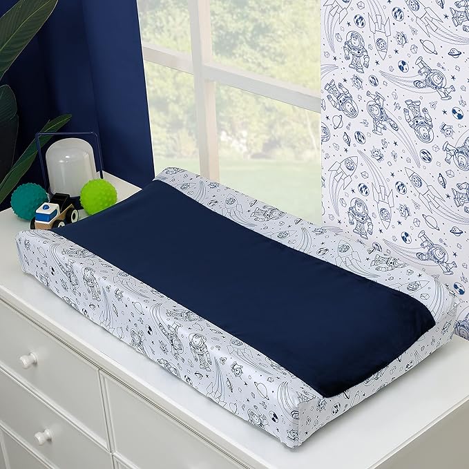 Disney Toy Story Outta This World Blue and White Super Soft Changing Pad Cover