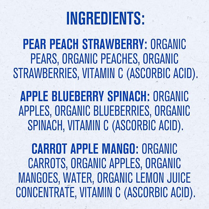 Gerber Organic Baby Food Pouches, 2nd Foods for Sitter, Fruit & Veggie Variety Pack, 3.5 Ounce (Set of 18)