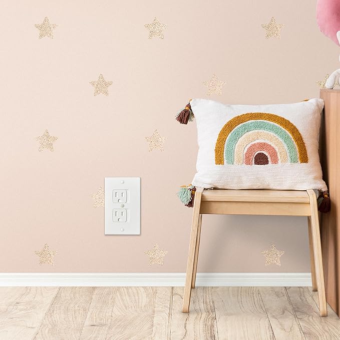 4-Pack Self-Closing Outlet Covers Baby Proofing - for Standard Single Screw & Decorator 2-Screw Outlets - Child Proof Sliding Outlet Covers