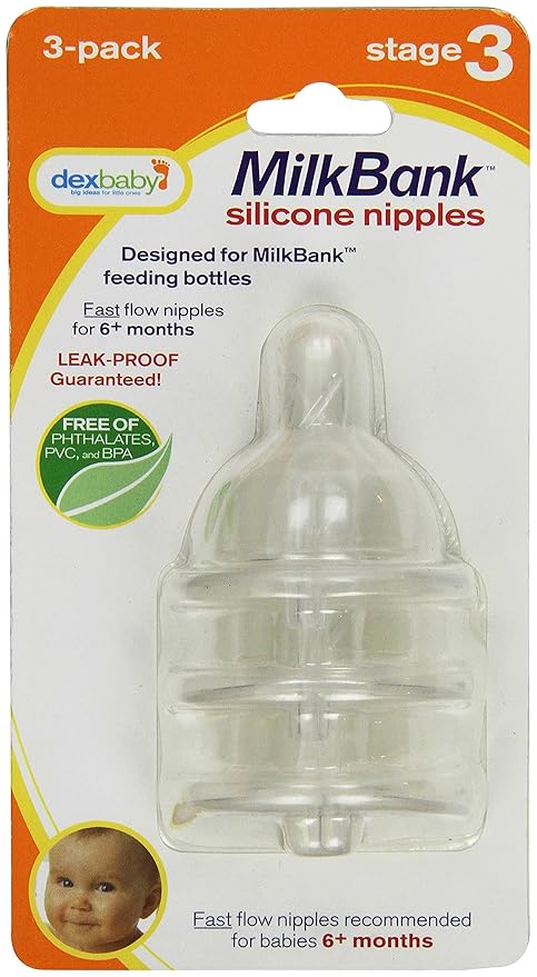 MilkBank Silicone Nipples 3 Pack - Stage 3