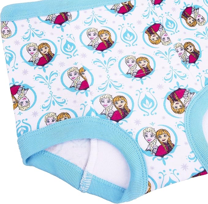 Disney Girls' Frozen Toddler Girls 7-pk Potty Training Pants With Success Tracking Chart and Stickers Sizes 2t, 3t, 4t