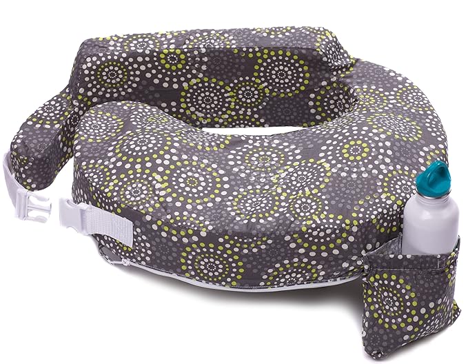 My Brest Friend Original Nursing Pillow Enhanced Ergonomics Essential Breastfeeding Pillow Support For Mom & Baby W/ Convenient Side Pocket, Double Straps & slipcover, Fireworks