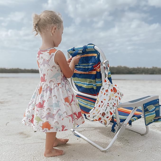 BapronBaby Eric Carle Tropical Fruit Wet Dry Bag - Waterproof Two Zipper Pockets - Reusable for Mealtime, Diapers, Stroller, Snacks, Swimsuits - Machine Washable - 11" x 9"
