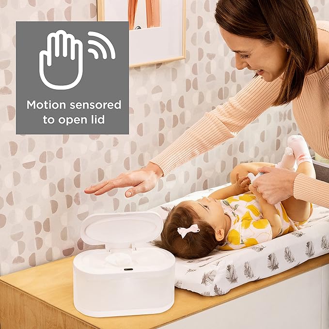 Munchkin® Touch Free Baby Wipe Warmer with Nightlight & Motion Sensor and HYP03™ Daily Diaper Rash Spray with Hypochlorous