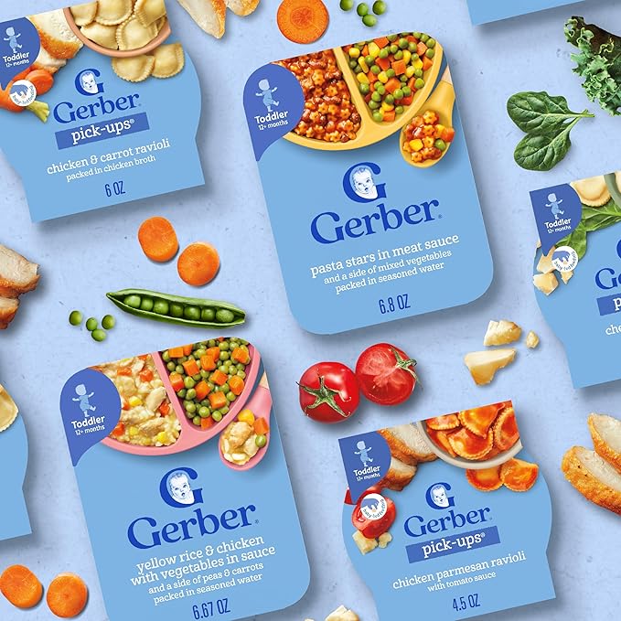 Gerber Toddler Food, Pasta Shells & Cheese, Mealtime for Toddler, 6PK