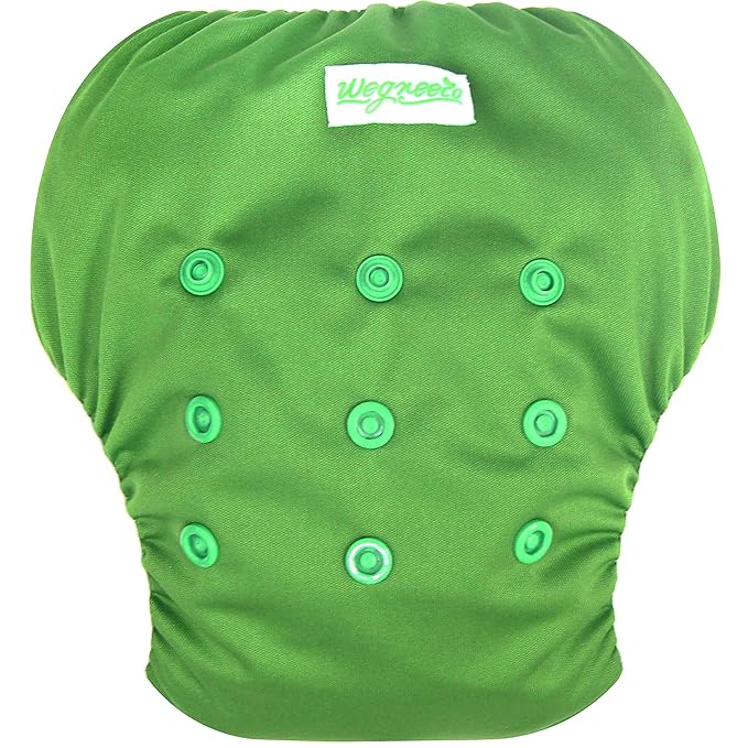 wegreeco Baby & Toddler Snap One Size Adjustable Reusable Baby Swim Diaper (Navy, Large, 3 Pack)