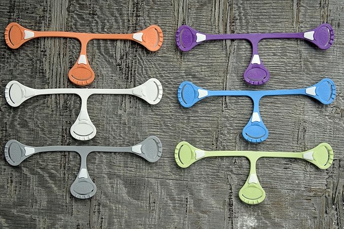 [Neutral 5 pack] Snappi Cloth Diaper Clips | Replaces Diaper Pins | Use with Cloth Prefolds and Cloth Flatfolds