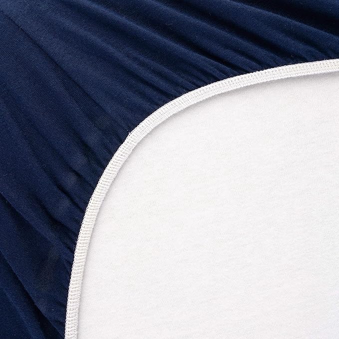SheetWorld Baby Fitted Bassinet Sheet Fits Maxi COSI 20 x 32 inches, 100% Cotton Jersey Hypoallergenic Sheet, Unisex Boy Girl, Solid Navy, Made in USA