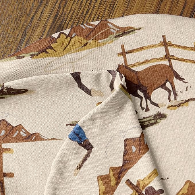 Sweet Jojo Designs Wild West Cowboy Nursing Pillow Cover Breastfeeding Pillowcase for Newborn Infant Bottle or Breast Feeding (Pillow NOT Included) - Red Blue Tan Western Southern Country Horse