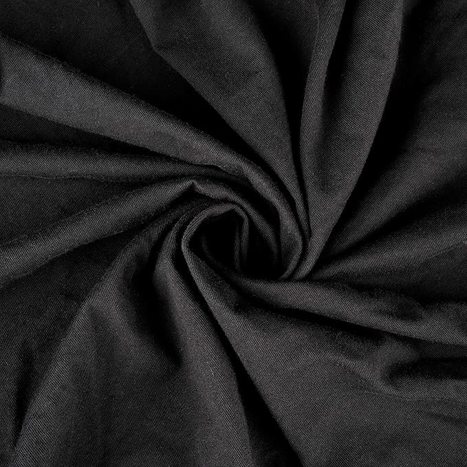 SheetWorld Fitted Baby Bassinet Sheet fits 4moms Breeze Plus Bassinet 22 x 28.5, 100% Cotton Jersey, Hypoallergenic, Butter Soft, Solid Black, Made in USA