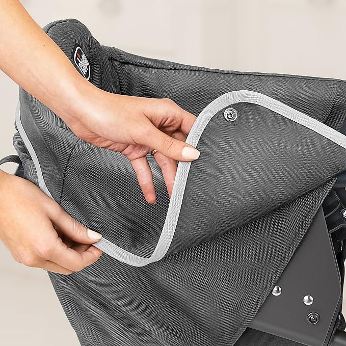 Chicco QuickSeat Hook-On Chair, Portable High Chair for Babies and Toddlers, for Children up to 37 lbs., Travel-Friendly, Graphite/Grey