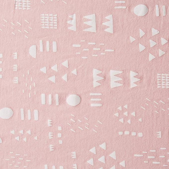 HonestBaby Organic Cotton Changing Pad Cover, Pattern Play Pink, One Size