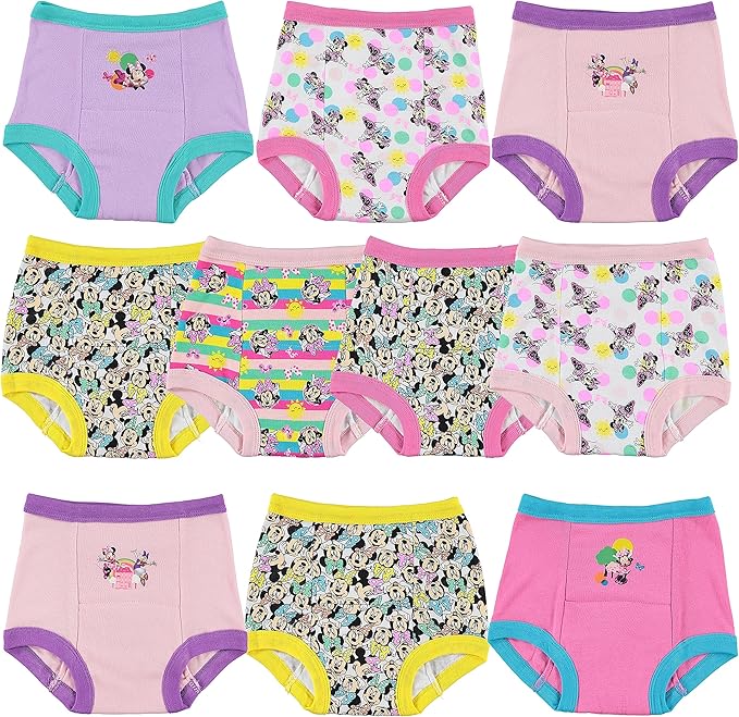 Disney Girls Minnie Mouse Potty Training Pants and Starter Kit with Stickers & Tracking Chart in Sizes 18m, 2t, 3t, 4t