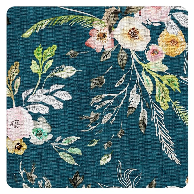 BapronBaby Boho Floral Wet Dry Bag - Waterproof Two Zipper Pockets - Reusable for Mealtime, Diapers, Stroller, Snacks, Swimsuits - Machine Washable - 11" x 9"