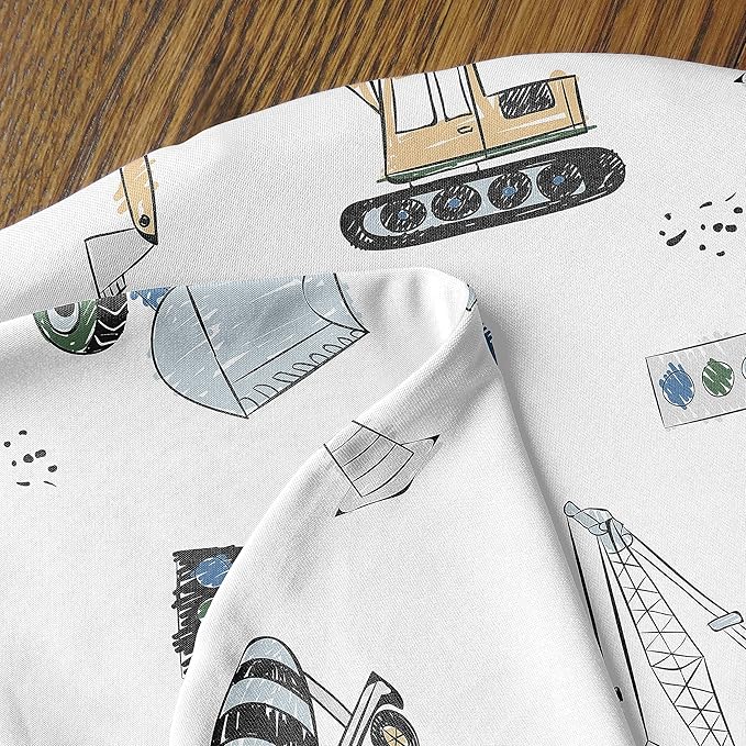 Sweet Jojo Designs Construction Truck Boy Nursing Pillow Cover Baby Breastfeeding Slipcover Infant Newborn Nursery Bottle Breast Feeding Pillowcase(Pillow NOT Included)- Grey Blue Green Transportation