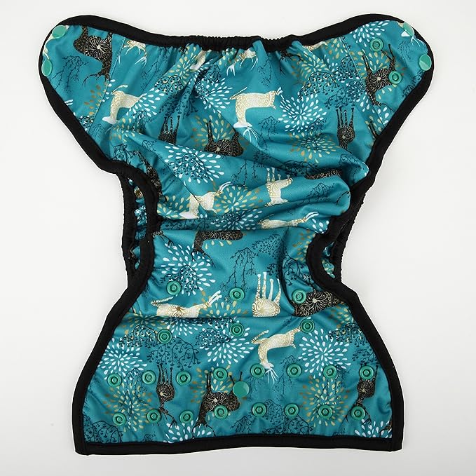Baby Cloth Diaper Cover Nappy One Size 8lbs to 36lbs (Regal Deer)