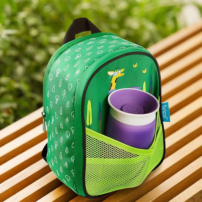 Munchkin® Brica® By-My-Side™ Toddler Safety Harness Backpack with Leash, Giraffe, Green