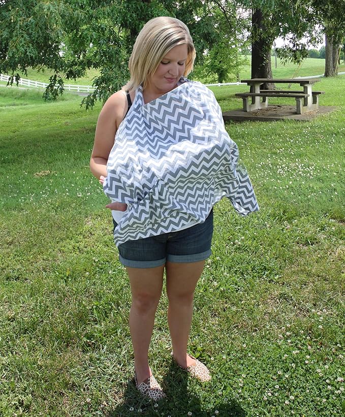 Planet Wise Baby Nursing Cover for Breastfeeding, Purple Ferns