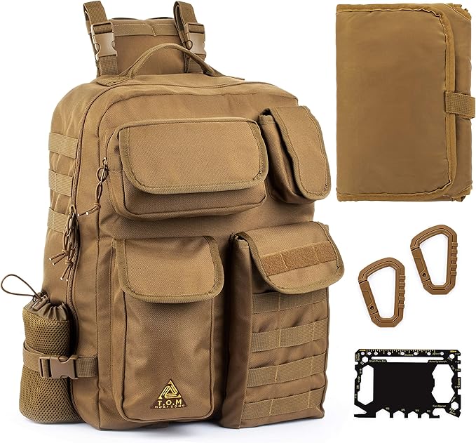 T.O.M HORIZONS Sling Diaper Bag for Dad; Single-handed Diaper Changing System. Changing Pad and much more included