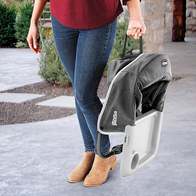 Chicco QuickSeat Hook-On Chair, Portable High Chair for Babies and Toddlers, for Children up to 37 lbs., Travel-Friendly, Graphite/Grey