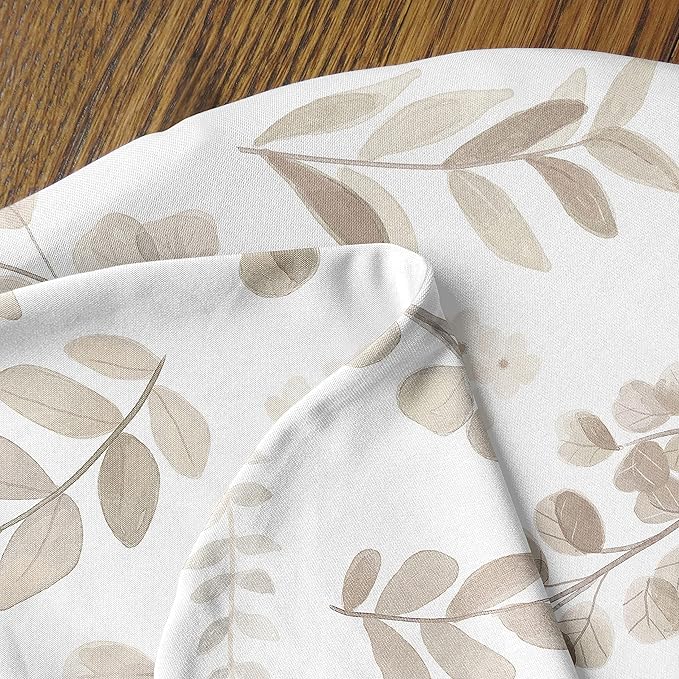 Sweet Jojo Designs Floral Leaf Nursing Pillow Cover Breastfeeding Pillowcase for Newborn Infant Bottle Breast Feeding Pillow NOT Included Ivory Beige Taupe Gender Neutral Boho Bohemian Botanical Leaf